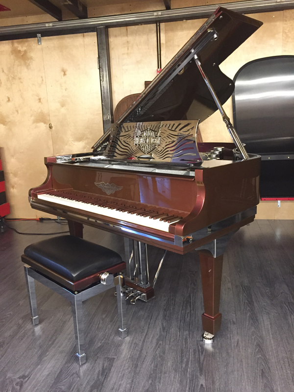 HarleyDavidsonPiano_FullPiano Harley Davidson Custom Piano for Sale!