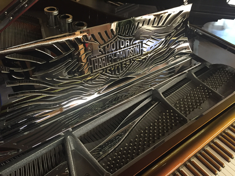 HarleyDavidsonPiano_MusicLeaf Harley Davidson Custom Piano for Sale!