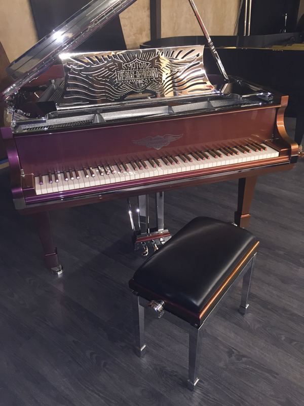 HarleyDavidsonPiano_Set Harley Davidson Custom Piano for Sale!